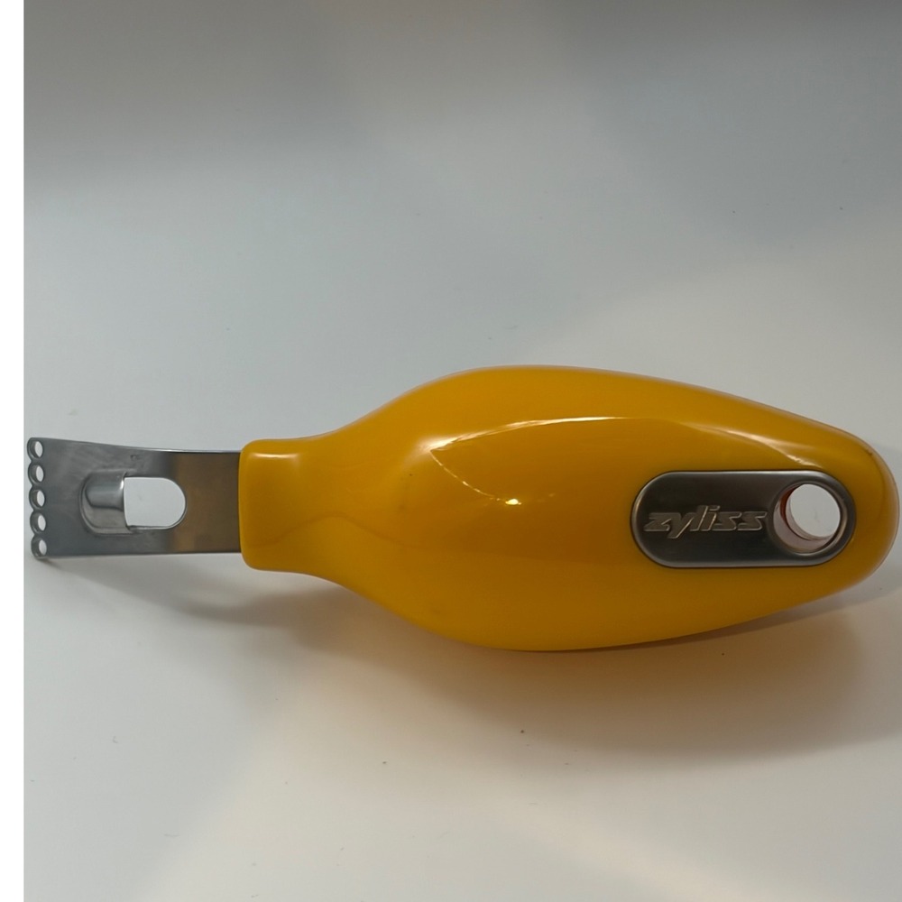 Zyliss Citrus Zester and Channel Knife Yellow Ergonomic Handle Stainless Steel